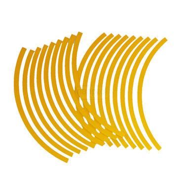 🏍️ Car Bike Tyre & Body Reflective Stickers (18 Stripes - Yellow Colour)
